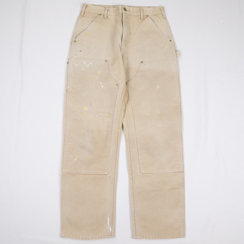 Vintage Carhartt B01 BRN Faded Brown Double Knee Carpenter Pant Size 32x31